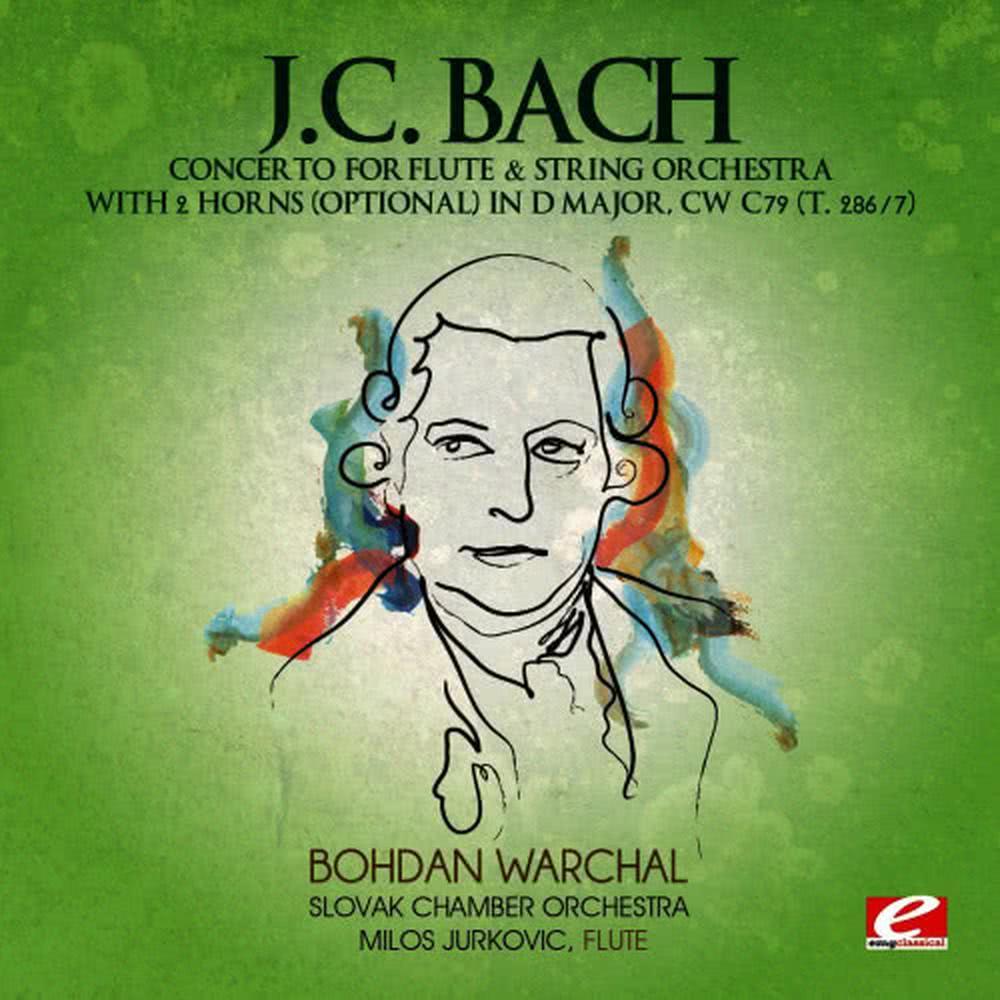 Concerto for Flute & String Orchestra with 2 Horns (optional) in D Major, CW C79 (T. 286/7): Adagio