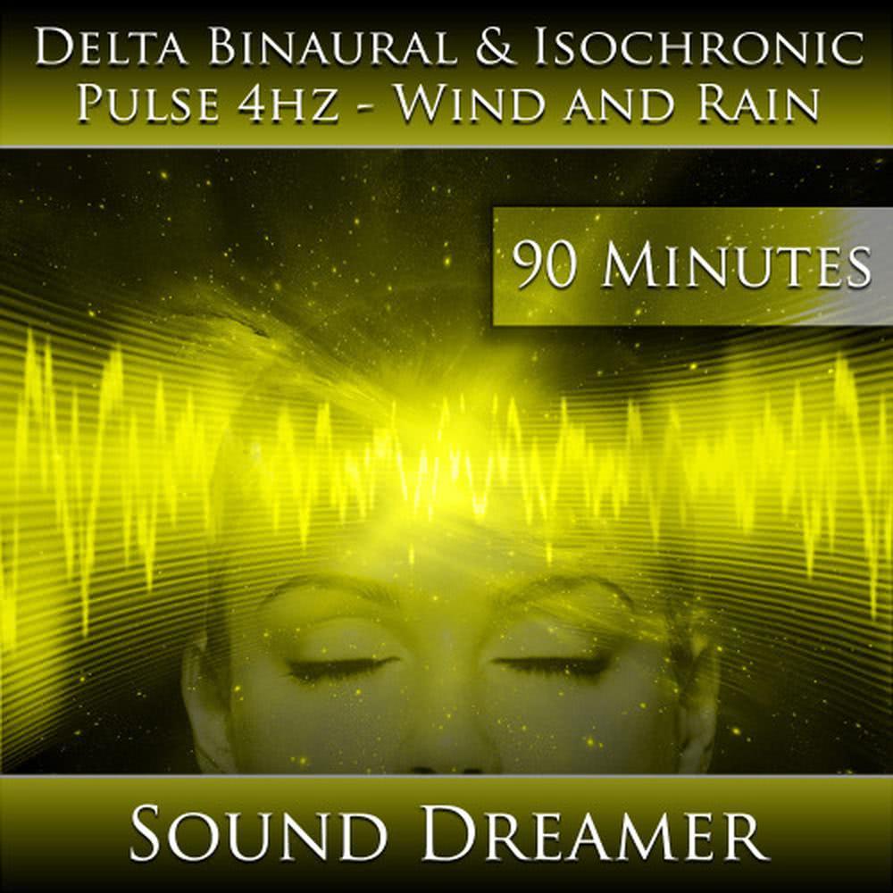 Delta Binaural and Isochronic Pulse 4hz - Wind and Rain - 90 Minutes