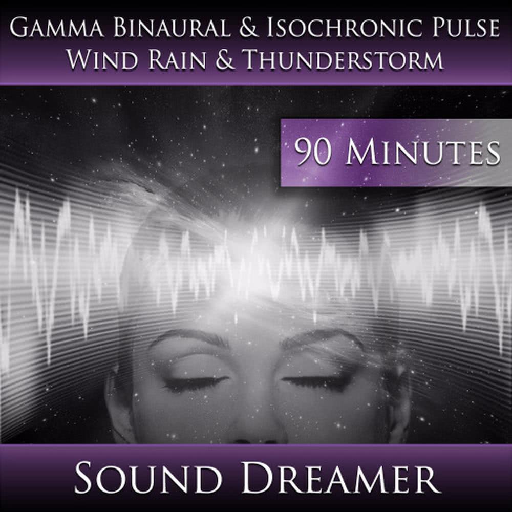 Gamma Binaural & Isochronic Pulse-Wind Rain & Thunderstorm-90 Minutes
