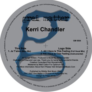 Kerri Chandler的專輯All I Have Is This Feeling & Je T'aime